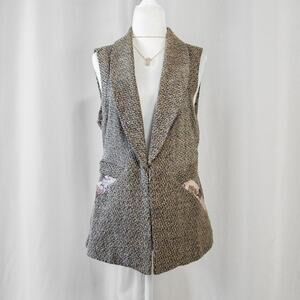 Vintage Tweed Rustic Boho Vest